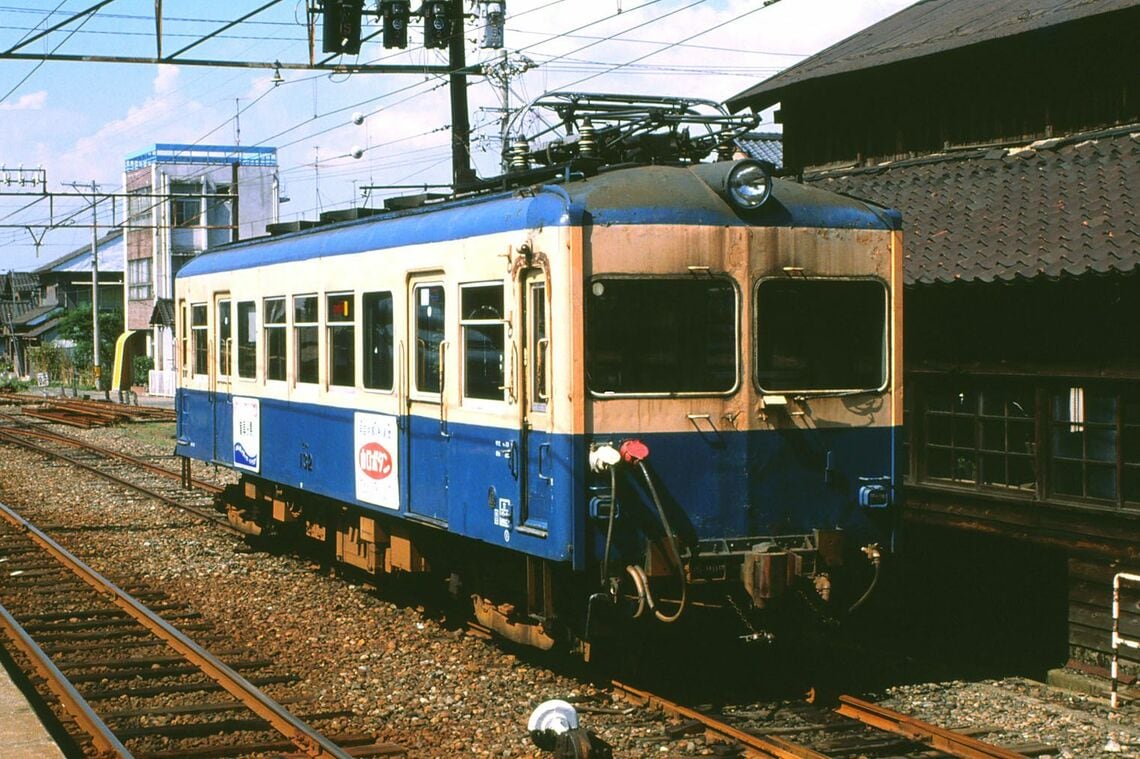 福井鉄道南越線（廃線）を走っていた130形電車（筆者撮影）