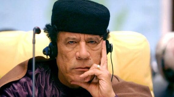 リビアの最高指導者だったムアンマル・カダフィ大佐