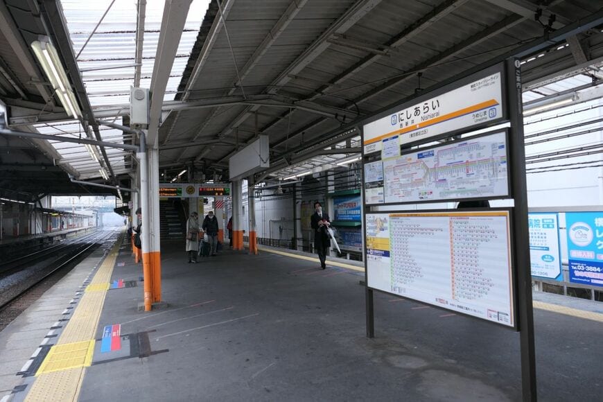 西新井の上りホーム