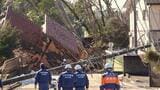 崩れ落ちた家々で悲惨な状況の穴水町 ©石川テレビ放送