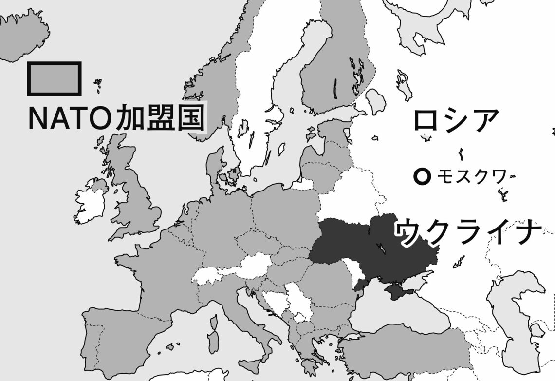 ヨーロッパのNATO加盟国（2023年7月時点）（出所：『いちばんやさしい地経学の本』）