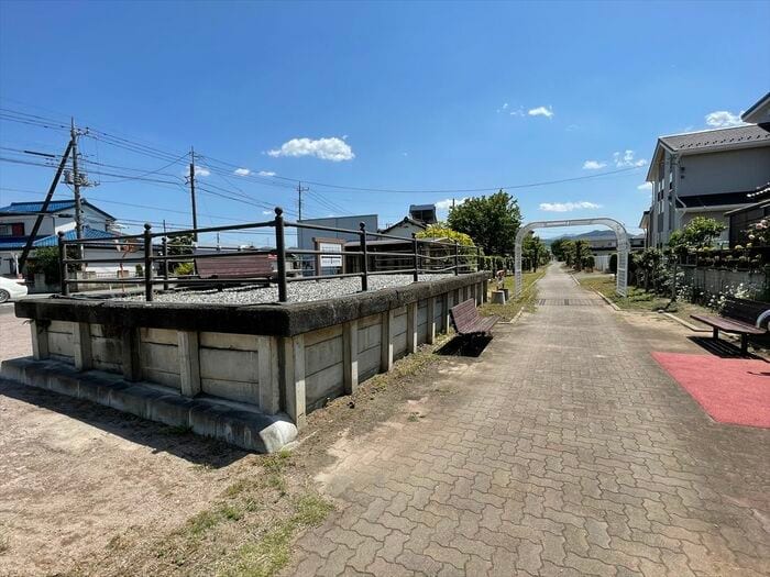 上武鉄道日丹線の神川中学校前駅プラットホーム跡