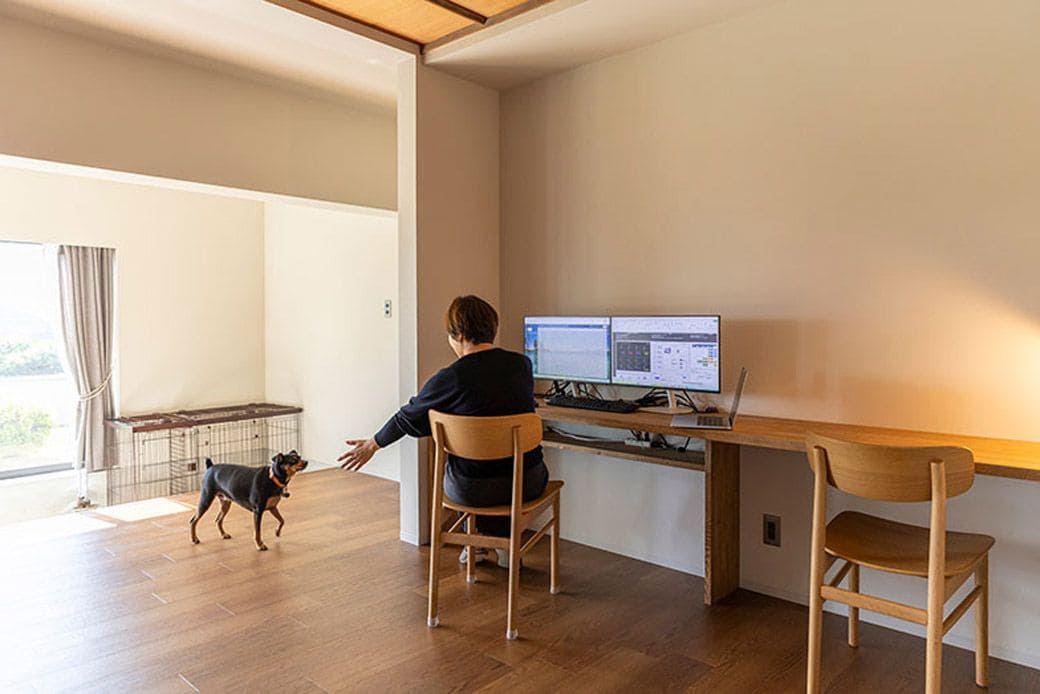 ゲストハウスのワークスペース