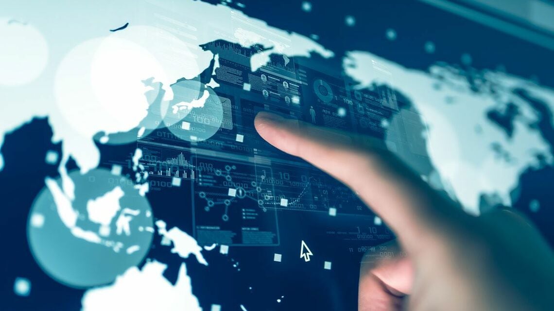 世界地図とセキュリティのイメージ