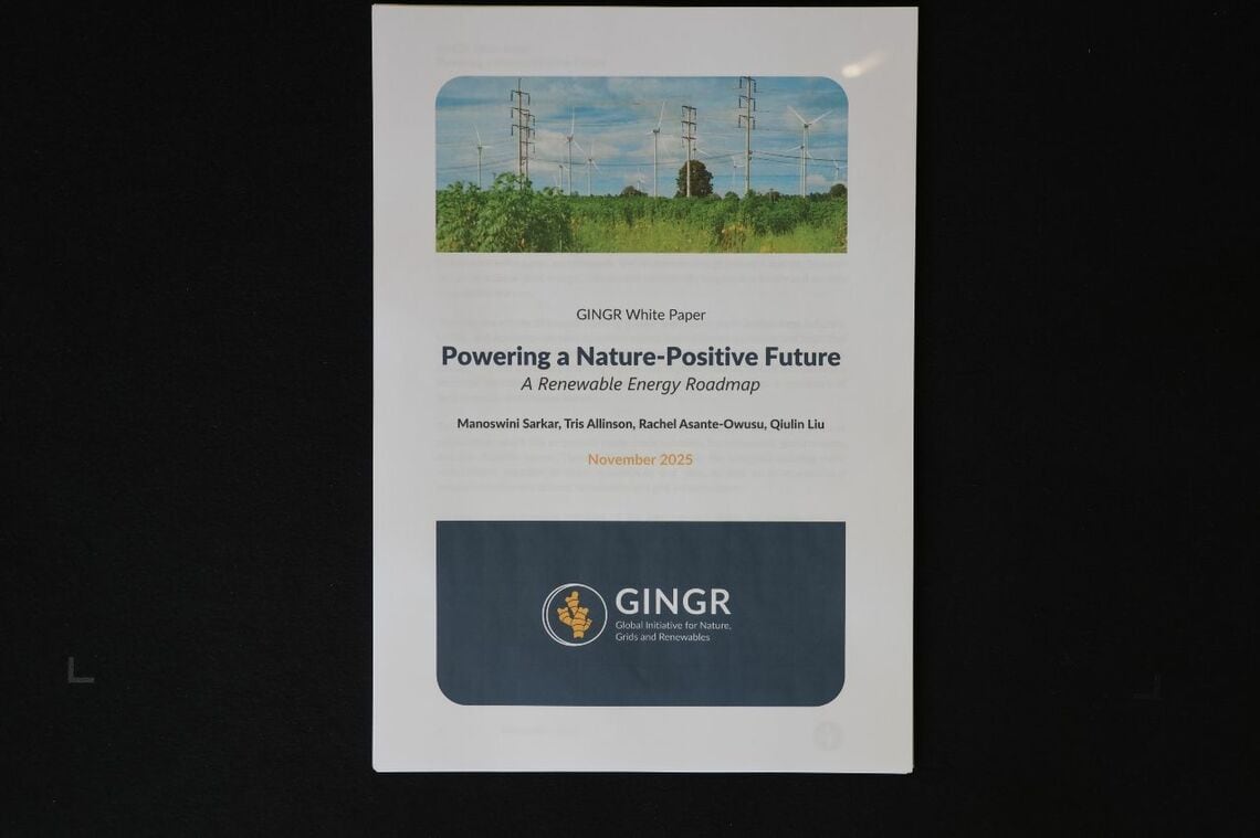 11月に公表された国際自然保護連合の「白書」（撮影：河野博子）