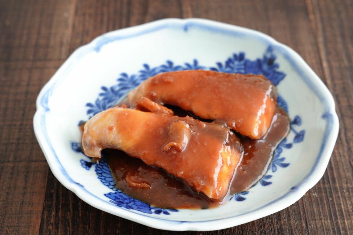 完成したブリの煮込み