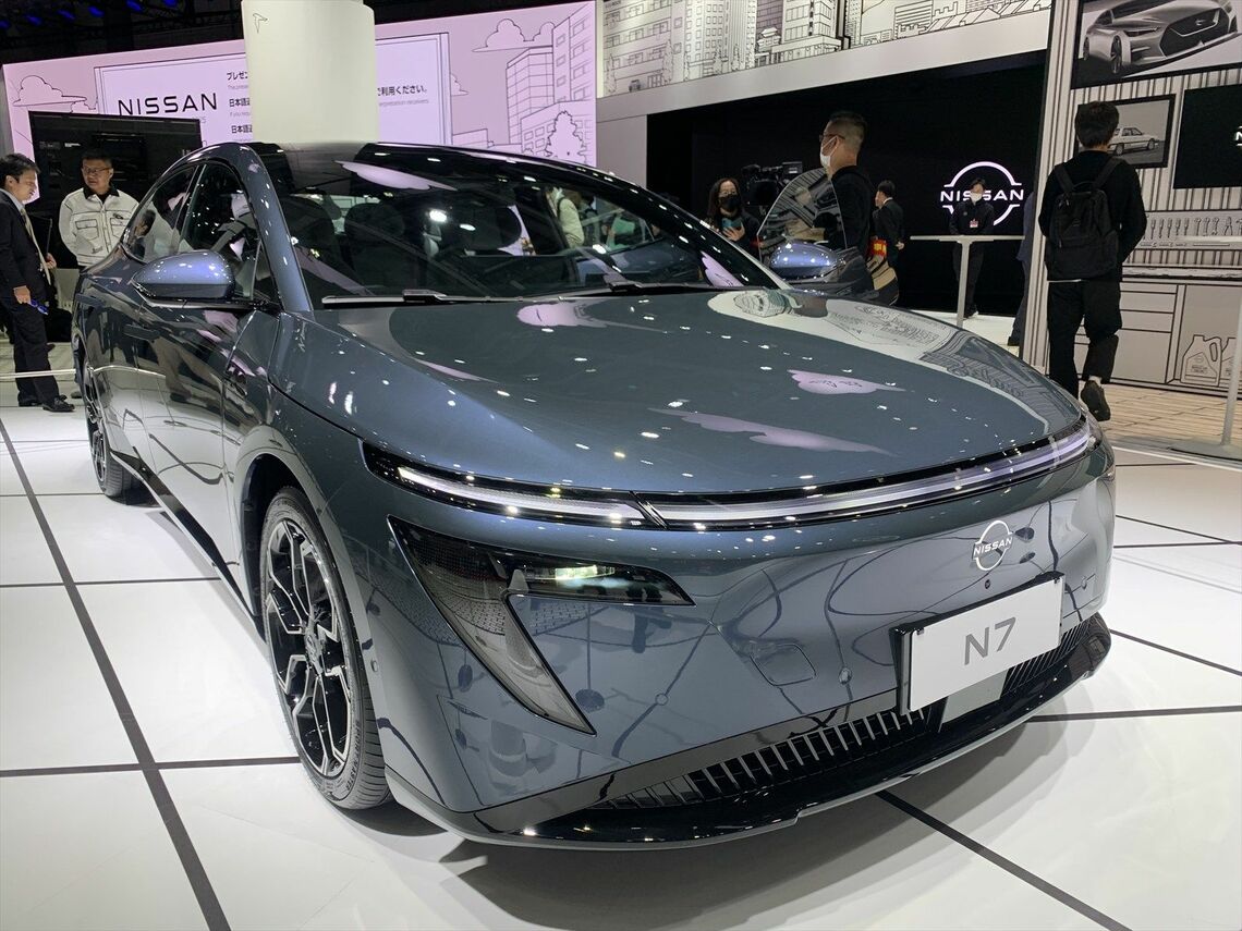 ジャパンモビリティショー2025に出展された「N7」（筆者撮影）