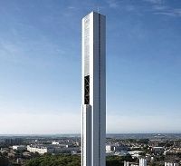 日立が高さ世界一のエレベーター塔、新興国の超高層ビルに売り込め！