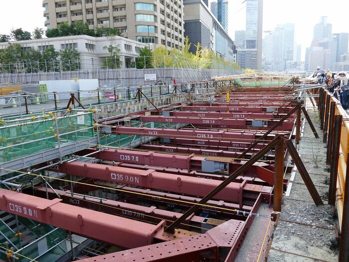2017年10月当時の地下化工事現場