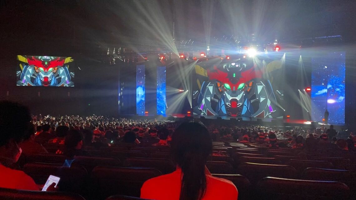 『機動戦士Gundam GQuuuuuuX（ジークアクス）』のイベント。トークショーや挿入歌の生演奏なども（記者撮影）