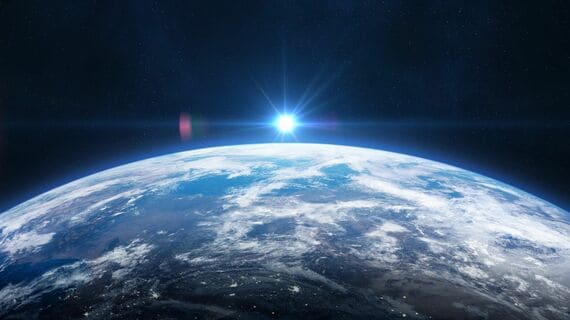 宇宙に浮かぶ地球