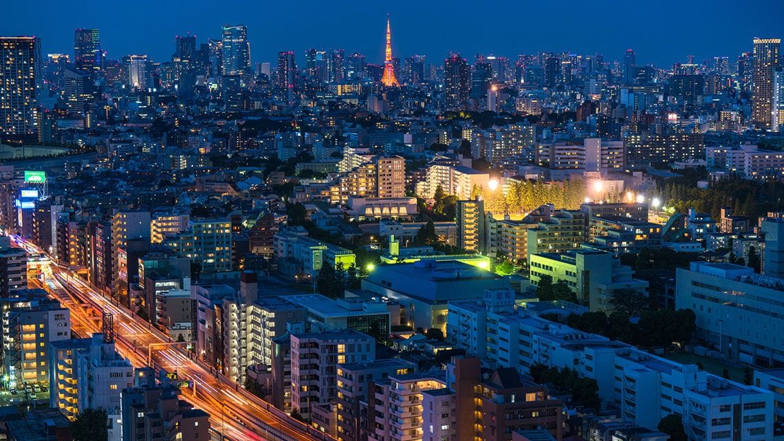 東京タワーと都市夜景