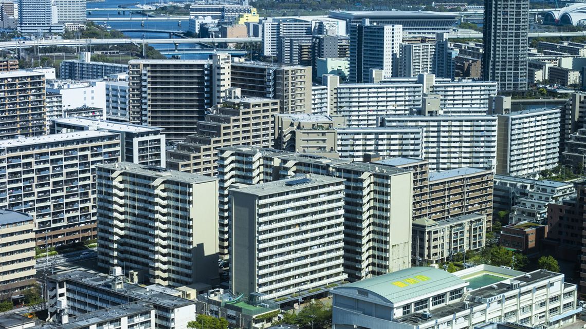 マンション群の遠景