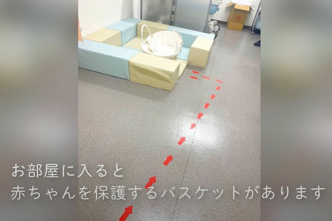 部屋に入るとすぐ左手にバスケットがある（画像：賛育会ウェブサイトより）