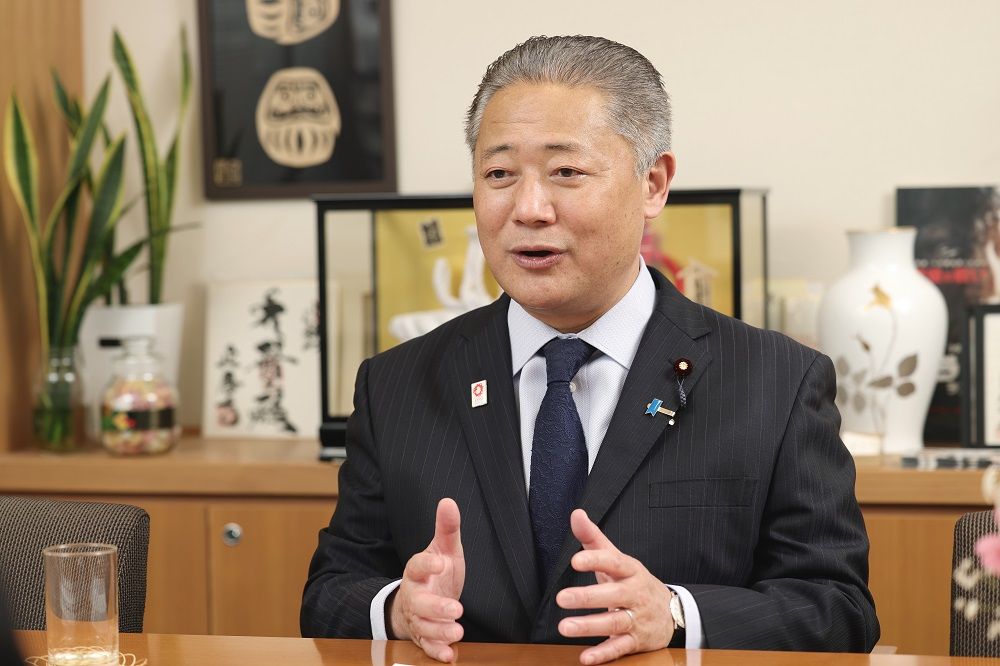 馬場伸幸（ばば・のぶゆき）／日本維新の会代表。1965年大阪府堺市生まれ。1986年より衆議院議員中山太郎氏の秘書を8年間務める。1993年堺市議会議員。 2011年堺市議会第76代議長に就任。2012年衆議院議員選挙に初当選。2022年8月より現職（撮影：尾形文繁）