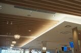 天井の内装も外観と共通のデザインとなっている（筆者撮影）