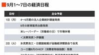 編集部厳選､注目の経済ニュース！【8月30日】今週のトピックス＆来週のスケジュール