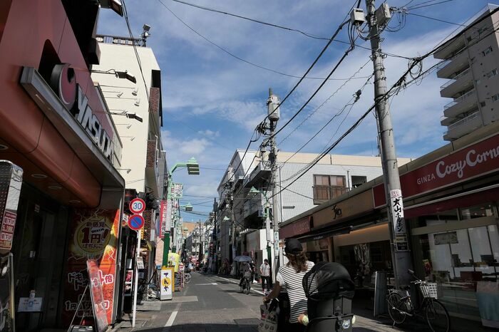 反対側の商店街