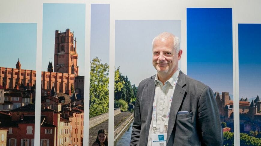オクシタニー地方観光局魅力向上担当ディレクターのマルク・ファレ氏（写真：筆者撮影）