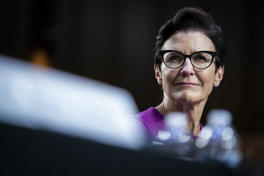 米上院公聴会に出席したジェーン･フレーザー氏（9月）Photographer: Al Drago/Bloomberg