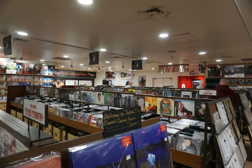 洋楽のレコード盤のフロア