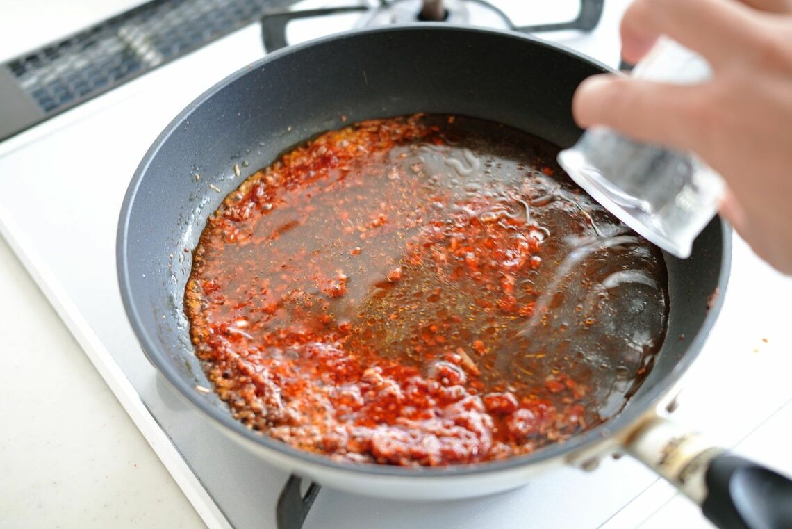 水を加えたところ