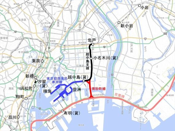 京葉線 南砂町線 計画図