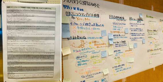 掲示された教職員へのアンケート結果