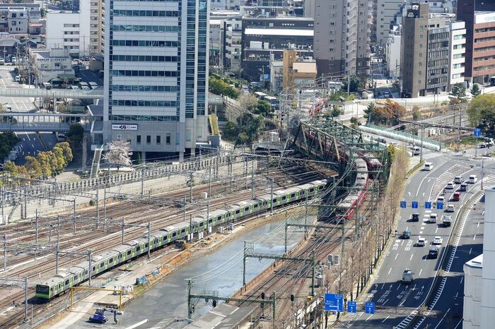 シナガワグースから見た北品川駅方面