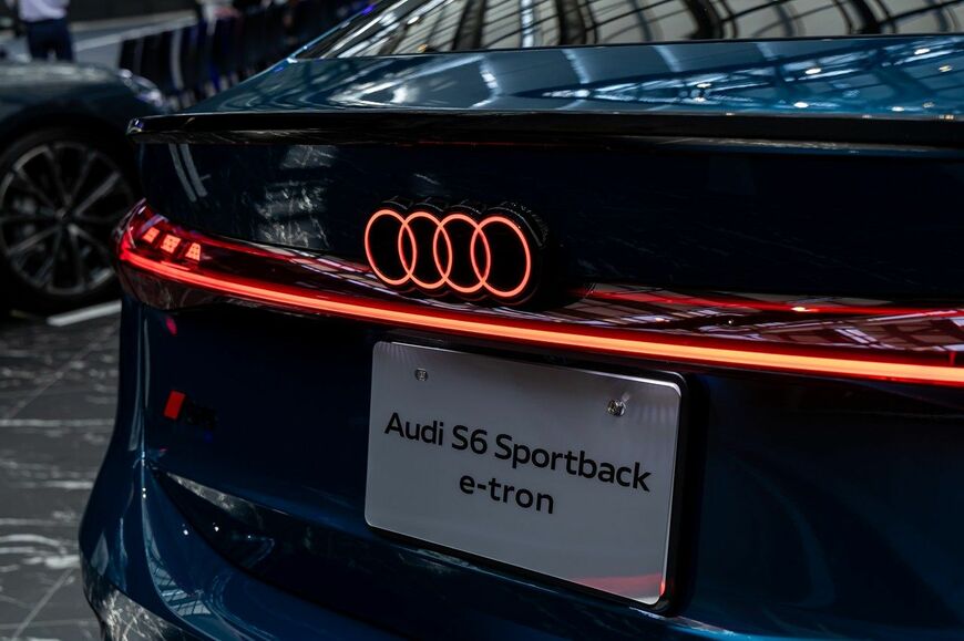 アウディ「A6 e-tron」シリーズおよび発表会の様子（写真：三木 宏章）