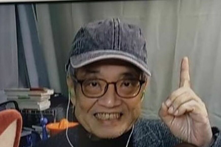 今年3月、レギュラー番組卒業に際し、自宅からリモート出演した森永氏（本人提供）