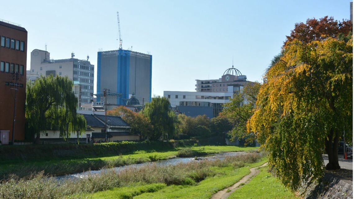 盛岡市内の街並み