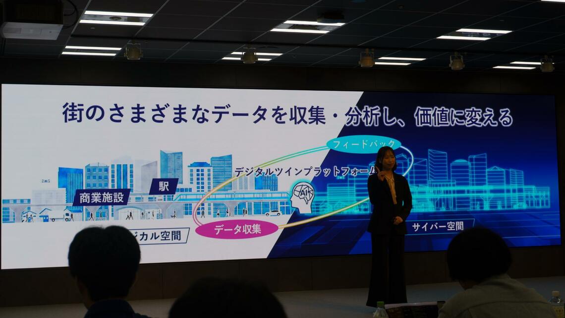 本社と高輪ゲートウェイシティをデジタルツインによる街作りの実験場とする