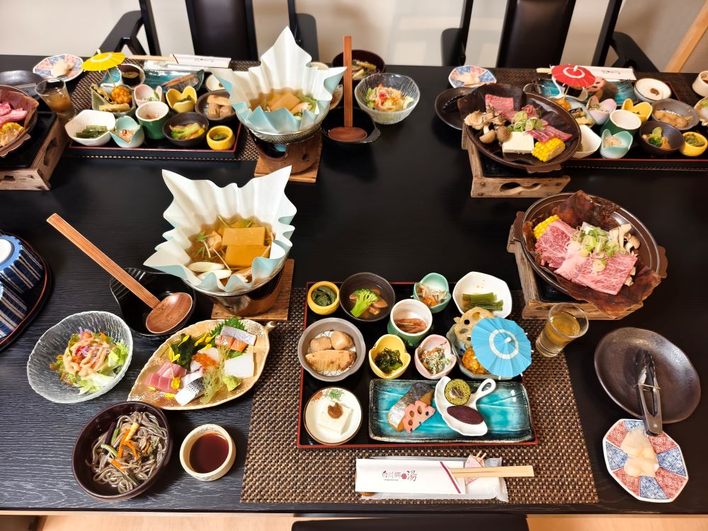 白川郷で食べた豪華料理