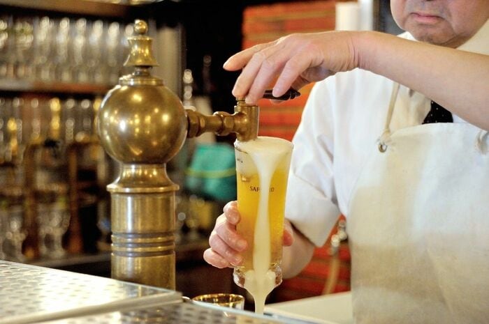 プロが注いでくれたビールは格別