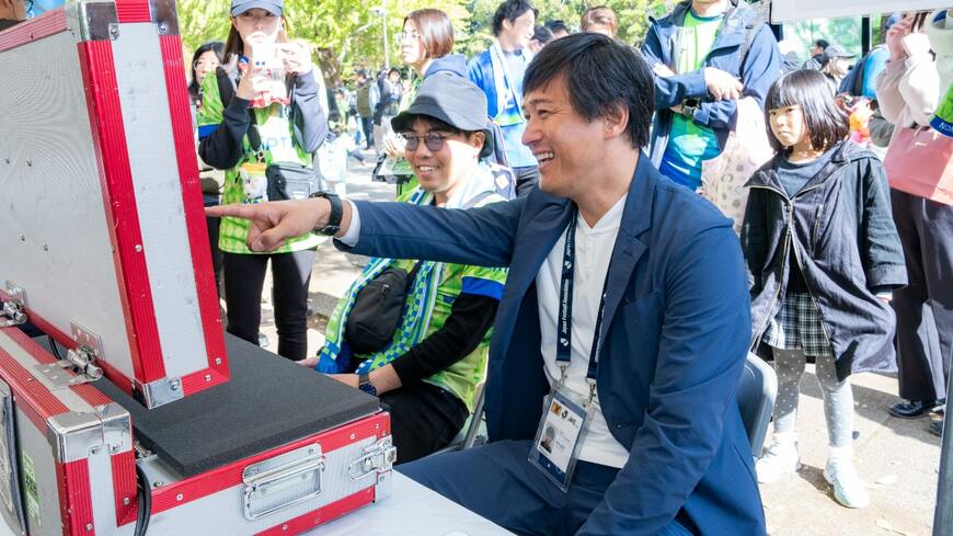 坂本社長もベルマーレの元選手（©SHONAN BELLMARE）