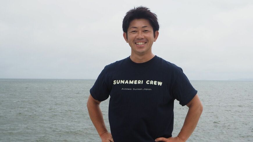 宮城県東松島の海苔漁師、相澤太さん（筆者撮影）