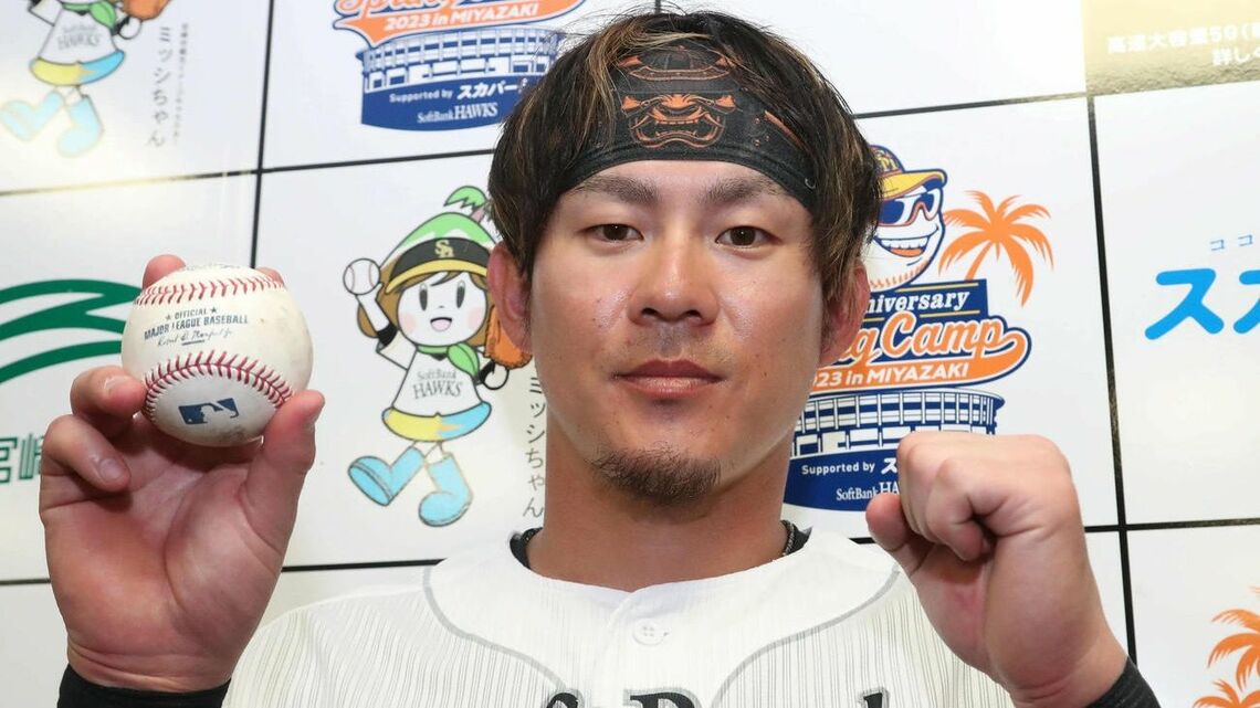 侍ジャパンに招集されたソフトバンク牧原大は活躍を誓う（写真：梅根麻紀）