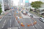新横浜駅の工事現場。この真下に