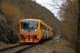チェコ鉄道の非電化区間の主役である814型気動車（撮影：橋爪智之）