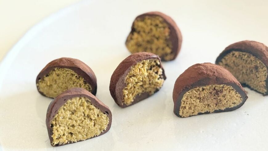 ドバイもちクッキーの断面