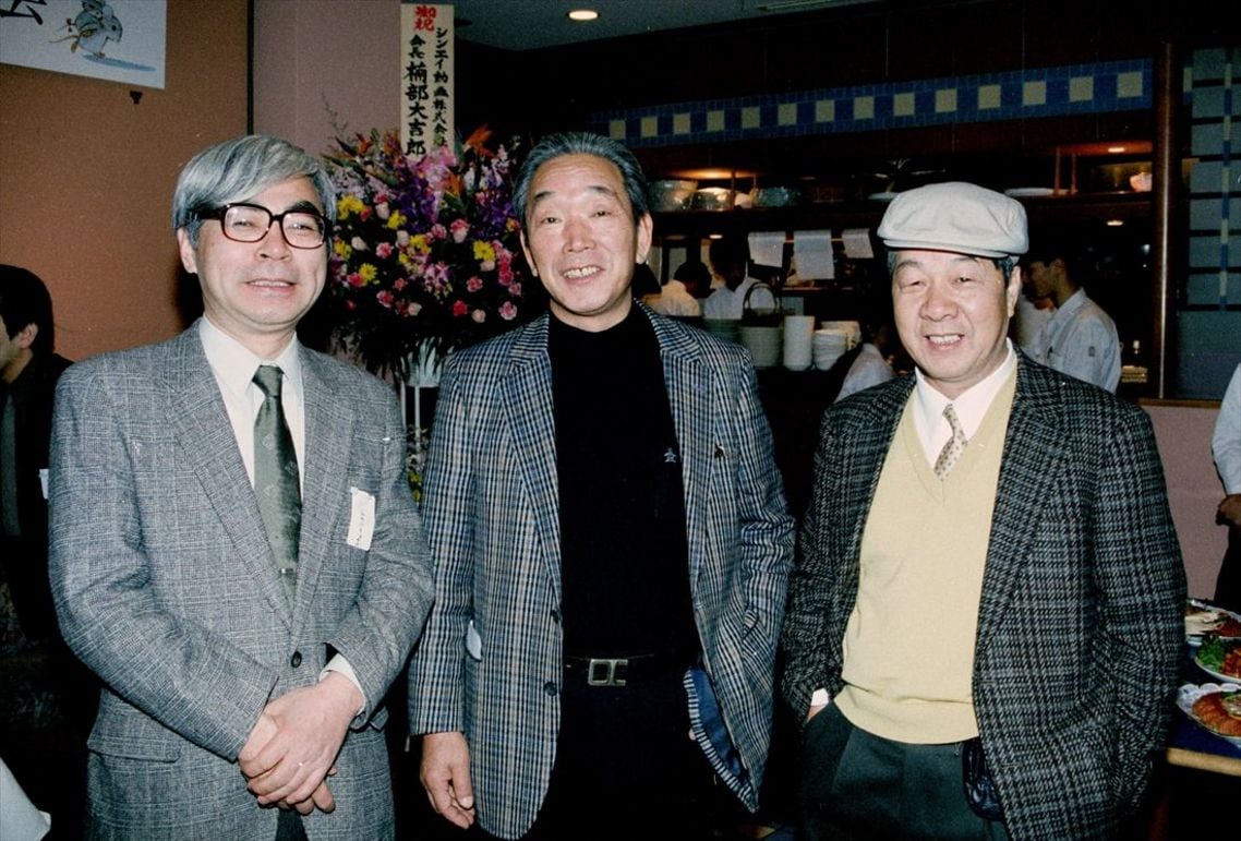 （左から）宮崎駿氏、楠部大吉郎氏、大塚康生氏