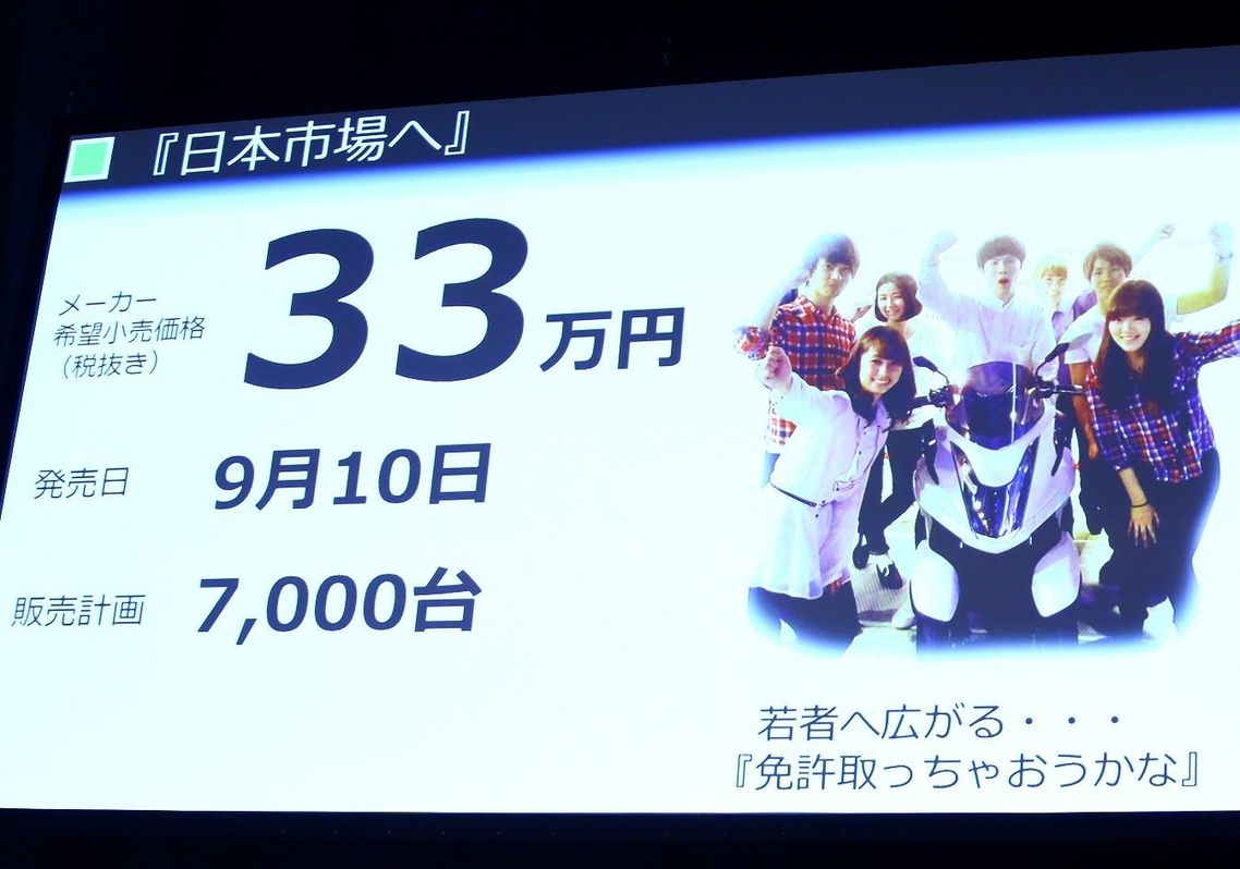 日本での年間販売目標は7000台