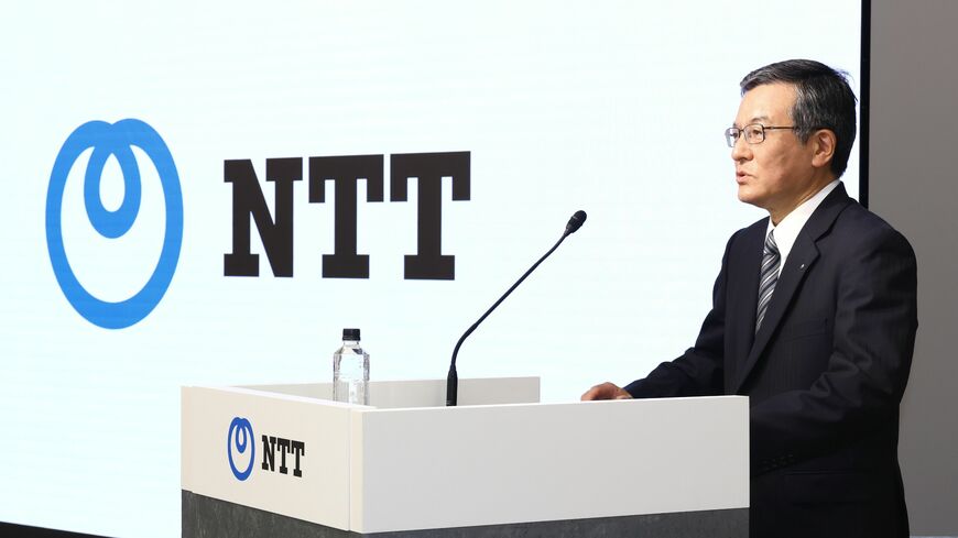 NTTの島田明社長（撮影：尾形文繁）