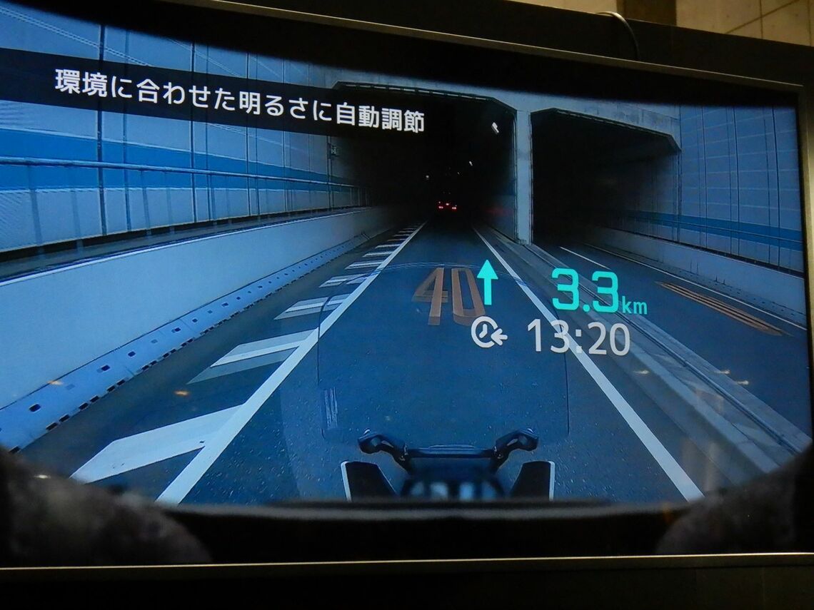 小型スクリーンの照射イメージ