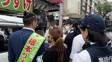 東京・江東区で発生した選挙妨害の現場