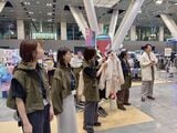 ノビルンとトレルンの説明をするワークマン社員（著者撮影）
