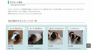 県獣医師会のHP内には「モルモット通信」のページがあり、教員や子どもたちからは「モルモットの返却後もよくチェックしている」との声が（資料：愛知県獣医師会HPより）