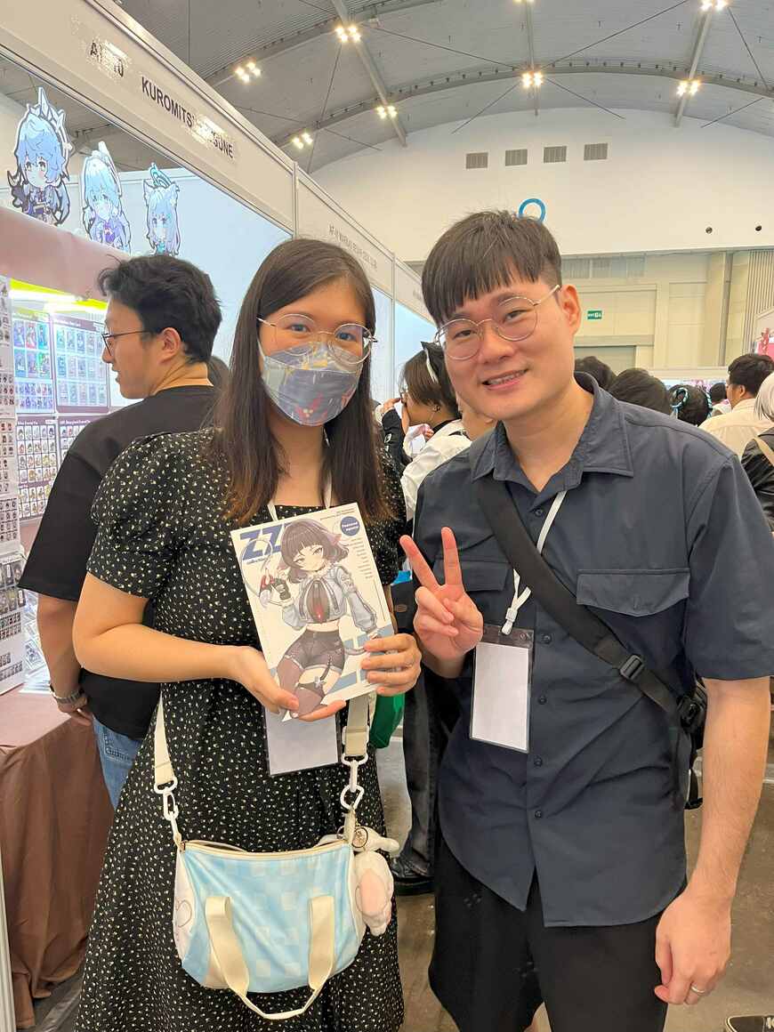 マレーシアから参加したButterspoonさんとHaru Chanさん。マレーシアや台湾など複数地域のイベントにも出展経験。