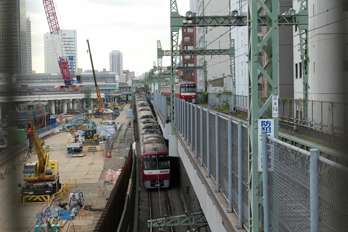 京急品川駅の引き上げ線